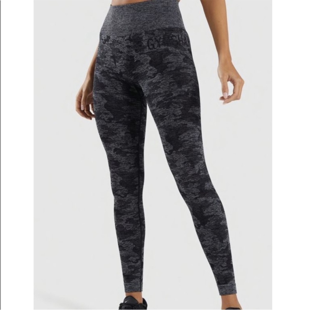 Gymshark Camo Seamless Leggings - Black